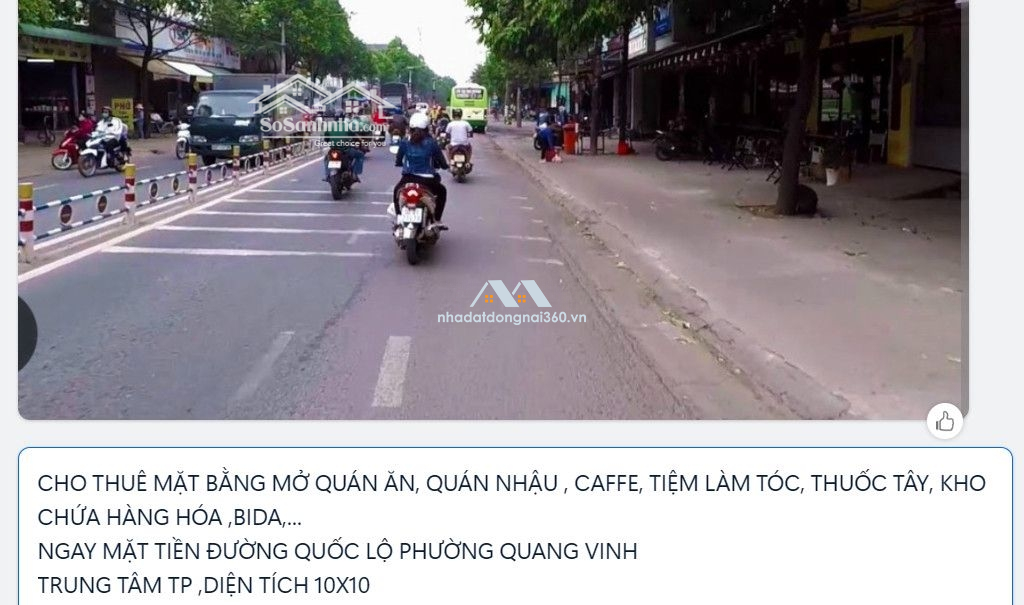 Cho Thuê Mặt Bằng Mặt Tiền Kd Phường Quang Vinh, Thành Phố Biên Hoà