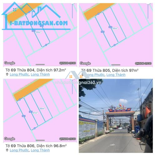 Chủ Gửi Bán 3 Lô Đất ĐẸP Giá Rẻ xã Long Phước, Long Thành, Đồng Nai
