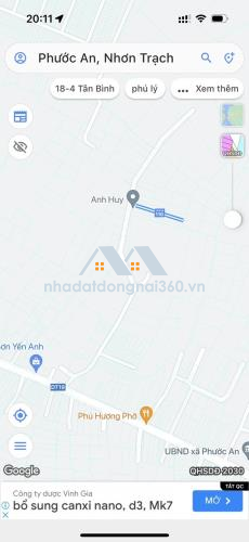 Bán lô đất đường Hùng Vương, Phước An, Nhơn Trạch giá 1,2tỷ