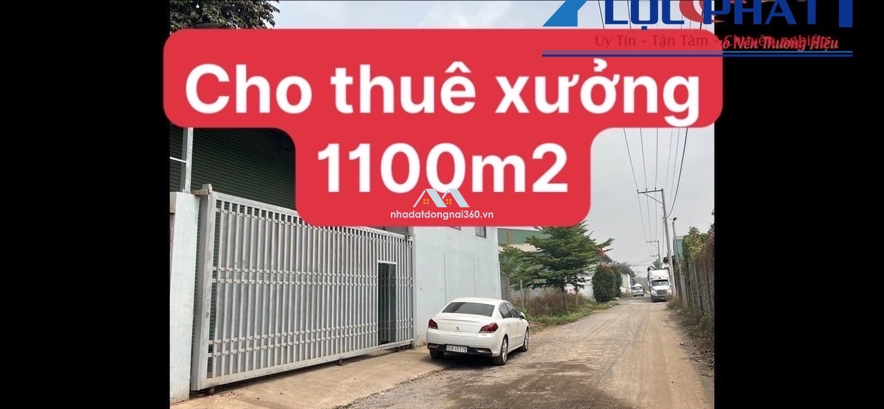 Cho thuê xưởng 1.100m2 giá 45 triệu -Phước Tân-Biên Hòa-Đồng Nai