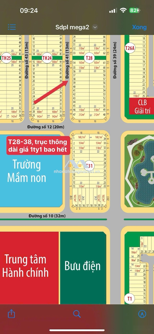 Mega City 2 - T28-38,110M2, Trục Thông - Sát Cổng Giá Bán 1Ty1, Nhơn Trạch