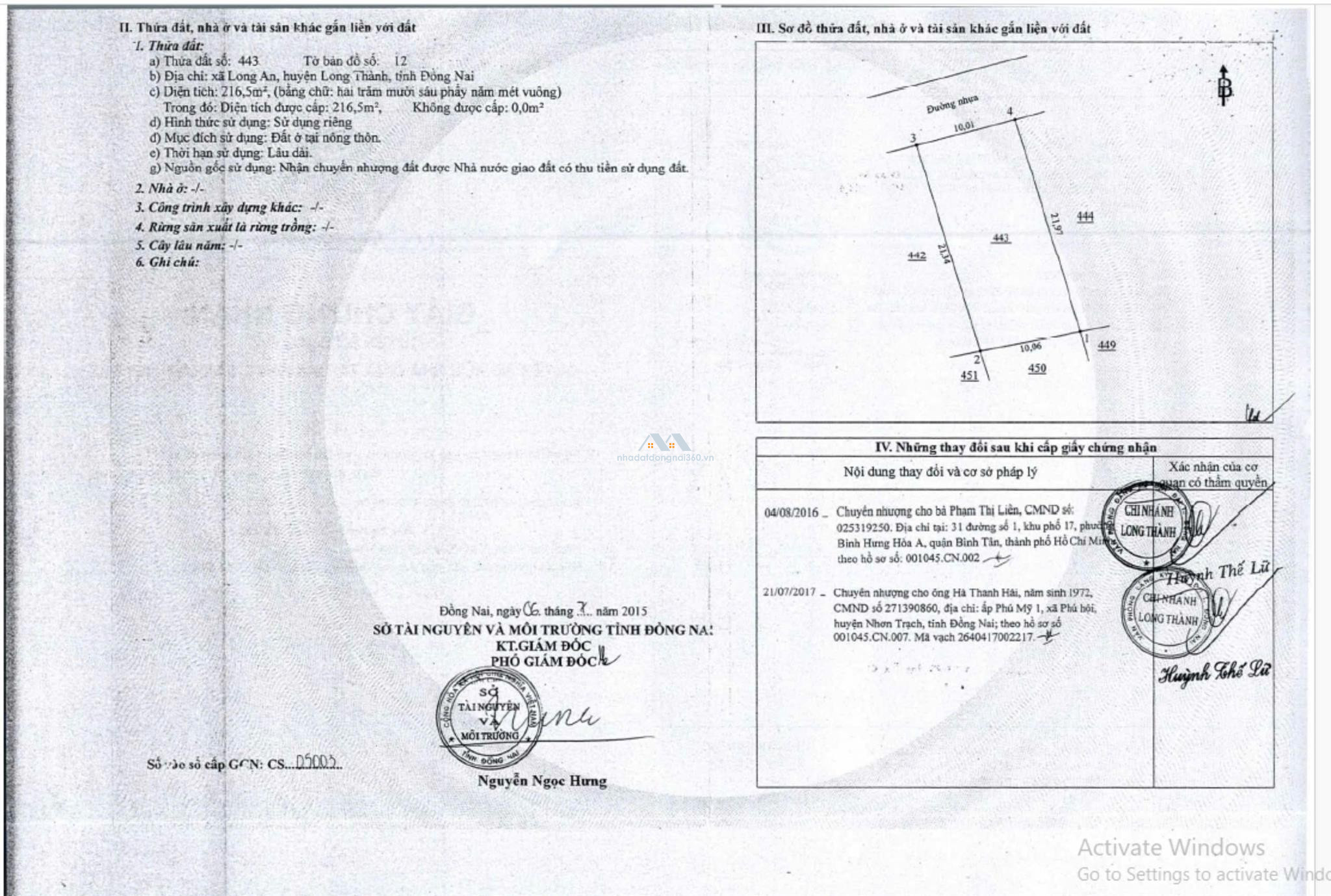 BÁN NHÀ 1 TRỆT 1 LẦU – KHU TĐC THÁI LẠC, LONG THÀNH, ĐỒNG NAI