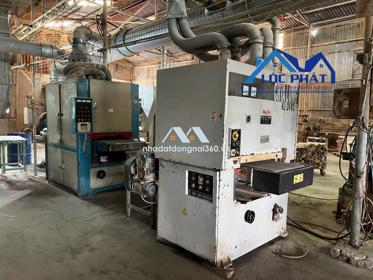 Cho thuê nhà xưởng 1800m2, trang thiết bị gỗ, điện 160KVA, PCCC, sân rộng