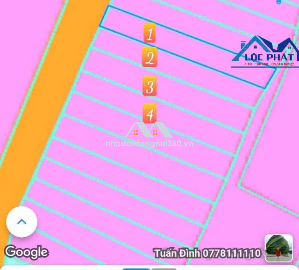 Bán đất full thổ cư phường An Hòa TP Biên Hòa 125m² giá chỉ 1,72 tỷ