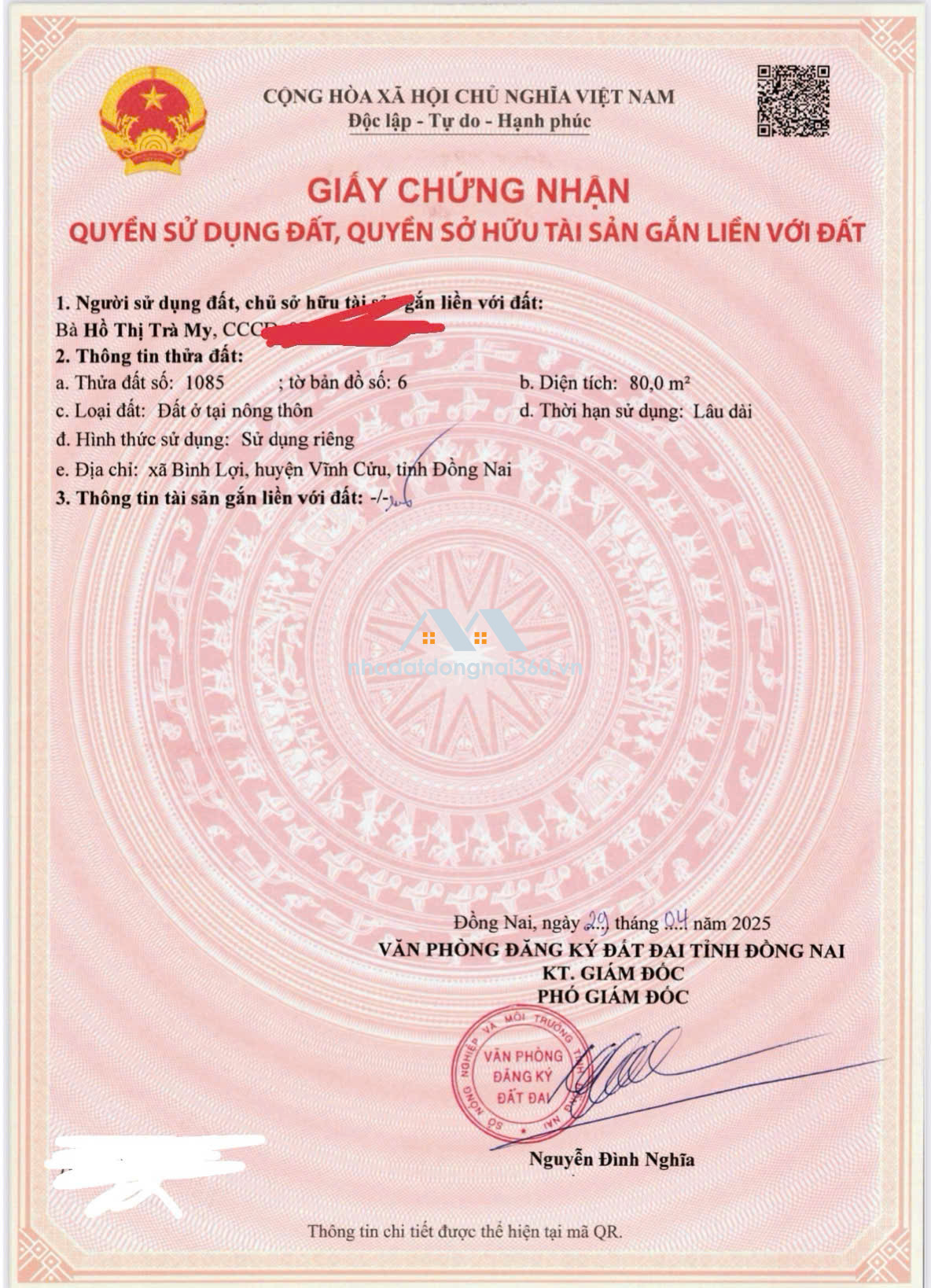 Căn nhà 1 trệt 1 lầu, SHR Thổ cư trên đường Long Chiến, Bình Lợi, Vĩnh Cửu