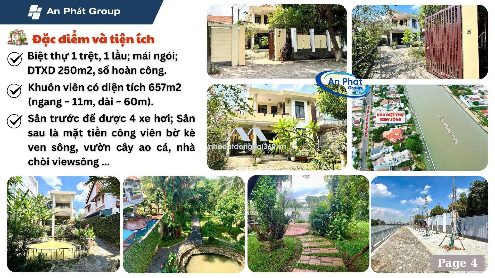 GIẢM GIÁ Bán Nhanh CĂN BIỆT THỰ VIEW SÔNG ĐỒNG NAI Từ 50 TỶ XUỐNG CÒN 46 TỶ