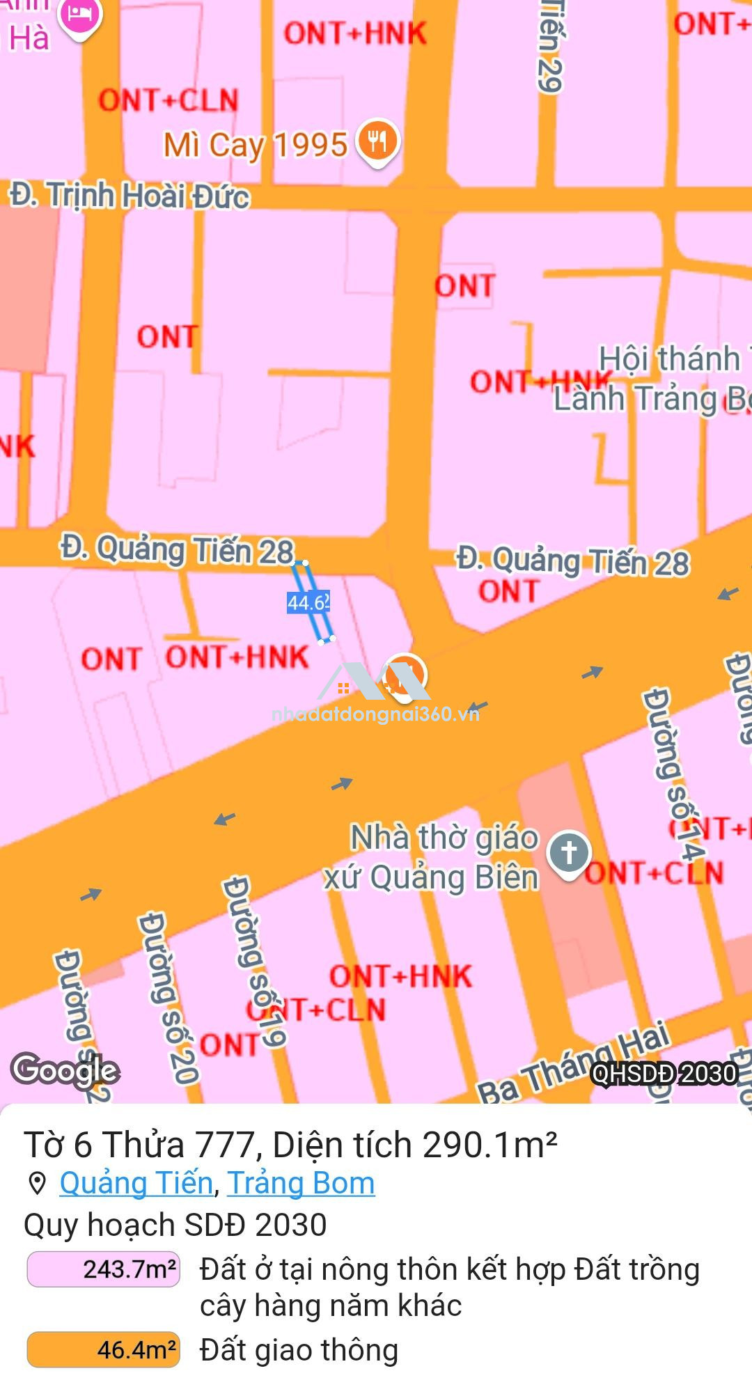 Mặt tiền 7,3m Quảng Tiến 28, có thổ cư, gọi em Duy 077 558 1080