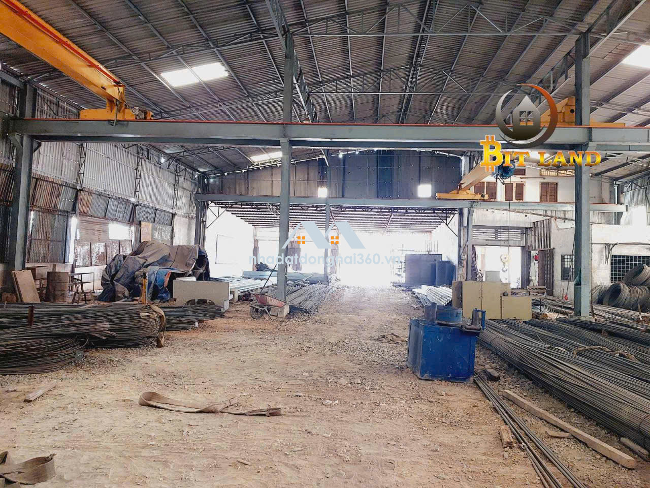 Cho thuê xưởng 1300m2 có 2 cẩu trục 5T mặt tiền Long Bình Tân, Biên Hòa, Đồng Nai có 80tr