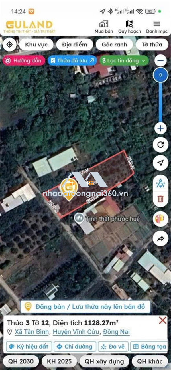 ĐẤT CHÍNH CHỦ - GIÁ TỐT - Đường Hương Lộ 9, Phường Tân Triều, Đồng Nai