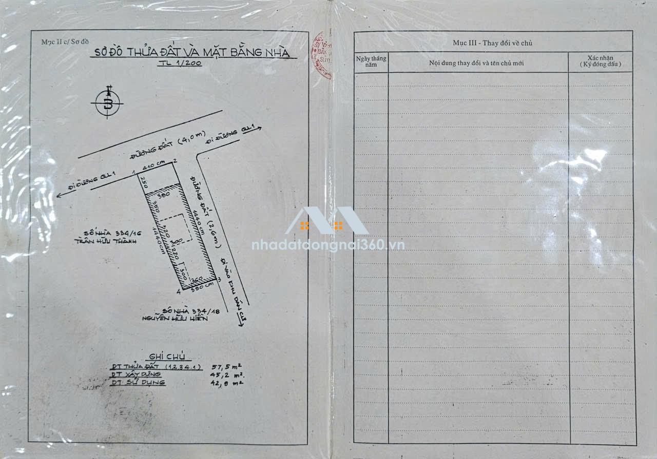 CHÍNH CHỦ CẦN BÁN NHANH CĂN NHÀ 3 Tầng, Phường Trung Dũng, TP Biên Hoà, Đồng Nai