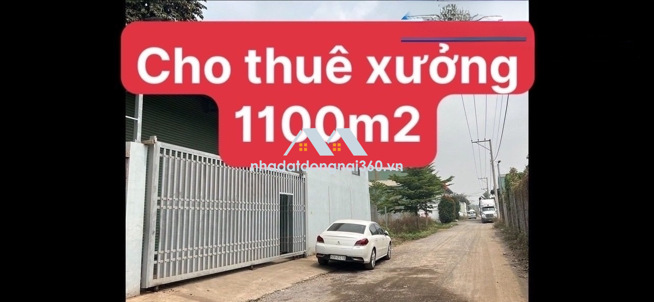 Cho thuê nhà xưởng 1.100m2 giá chỉ 45 triệu. Phước Tân-Biên Hòa-Đồng Nai