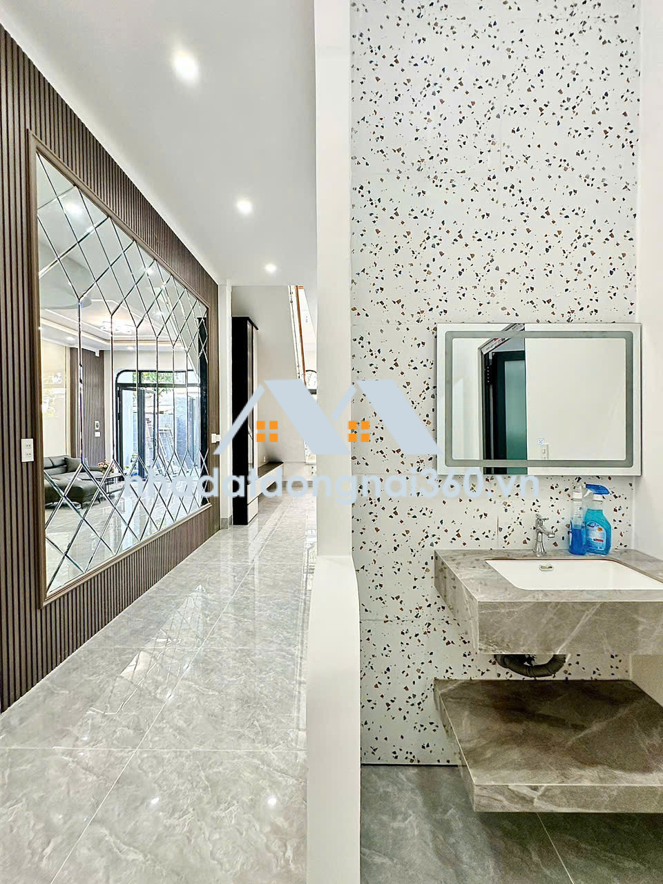 BÁN NHÀ LẦU 110M2, SỔ HỒNG RIÊNG, THỔ CƯ 100%, TRẢNG DÀI, BIÊN HÒA. GIÁ 3TỶ350