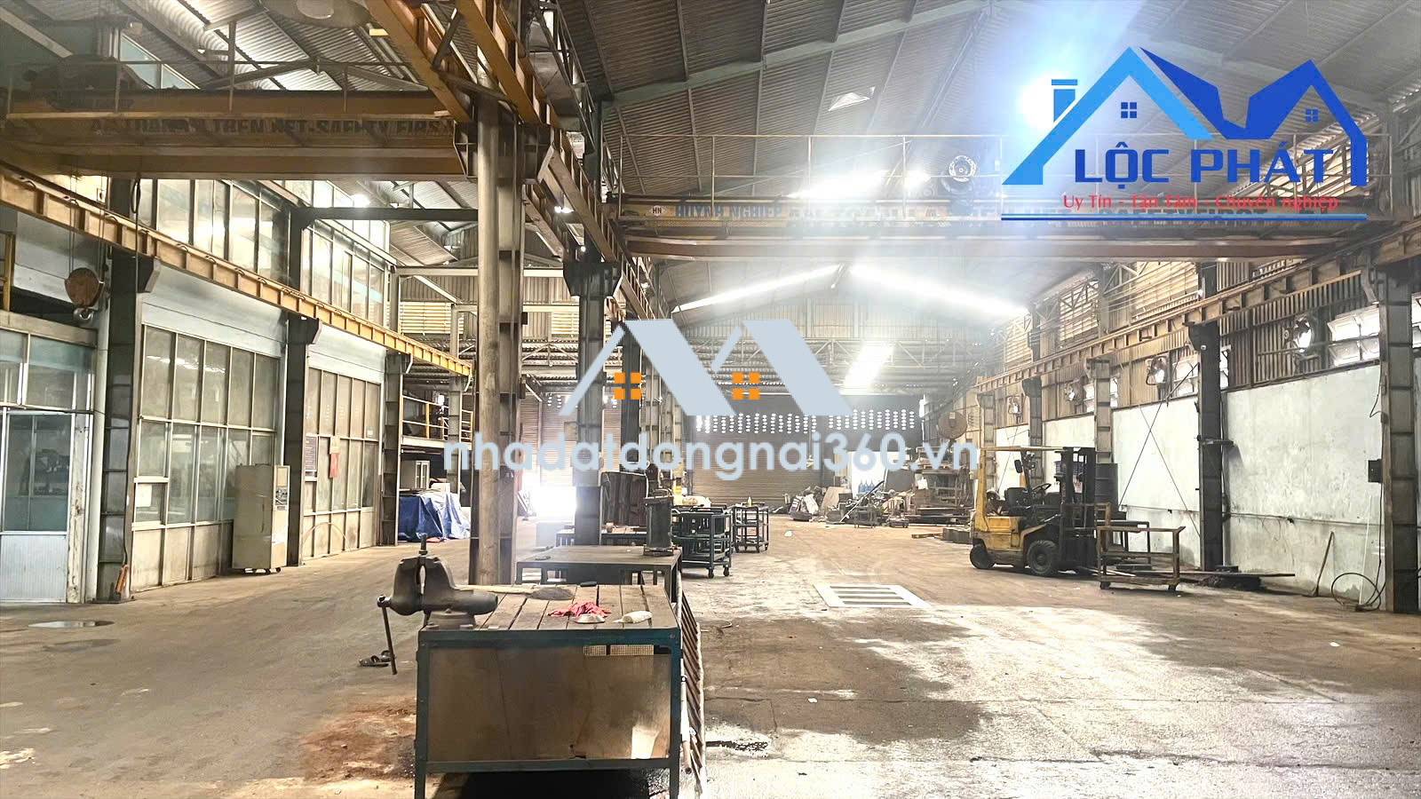 Cho thuê xưởng 2.000m2 có cẩu trục giá chỉ 150 triệu. Phước Tân-Biên Hòa-Đồng Nai