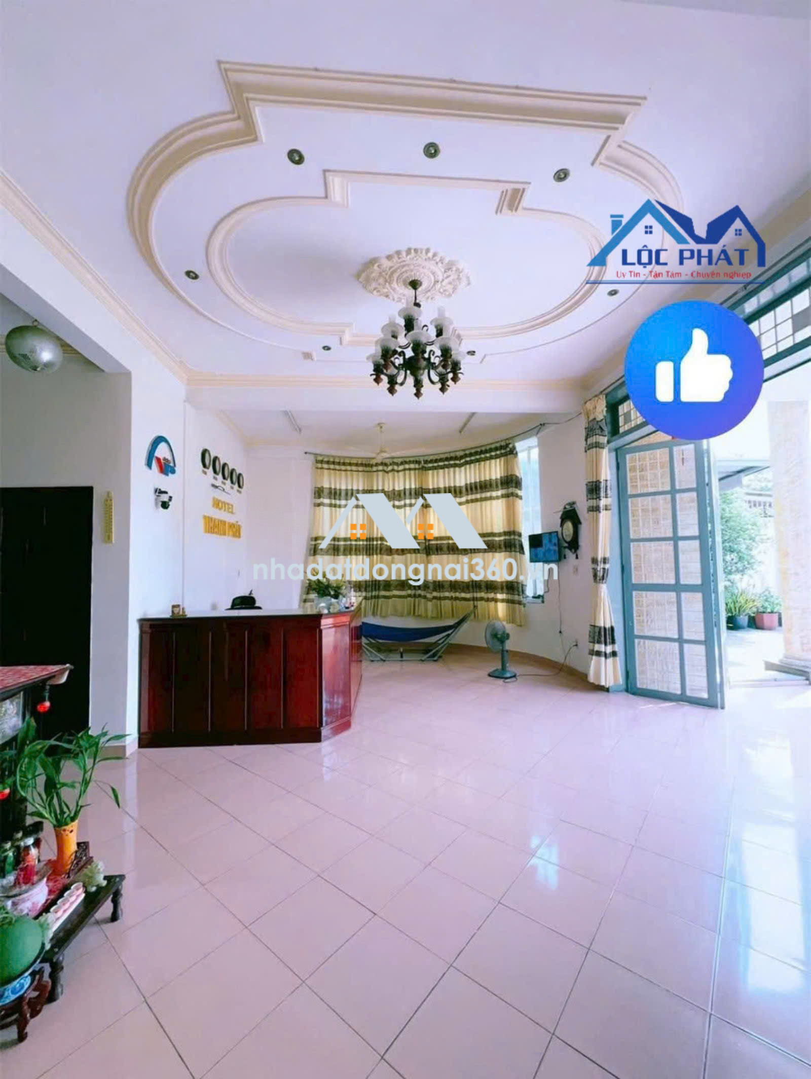 Bán Khách Sạn 1 trệt 2 lầu tại Phường Hóa An TP Biên Hòa dt 800m2 giá 30 tỷ