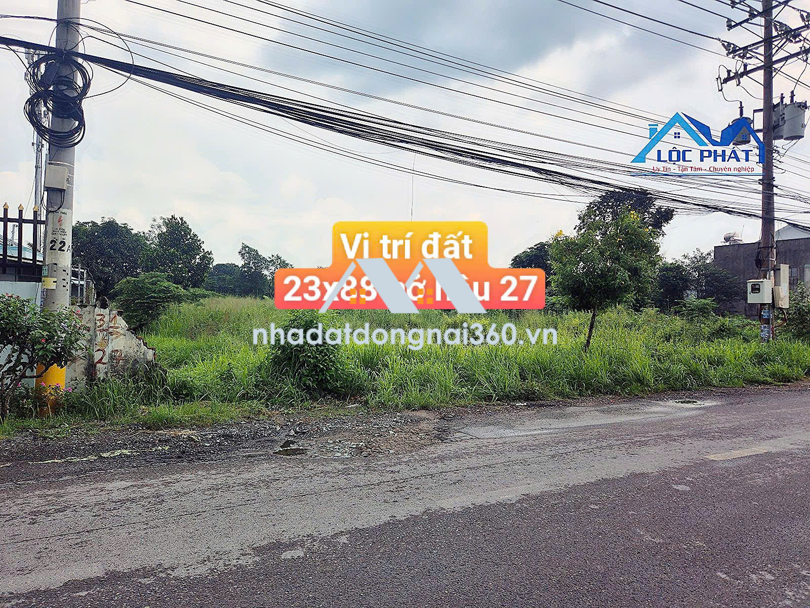 BÁN ĐẤT MẶT ĐƯỜNG NHỰA – AN PHƯỚC, ĐỒNG NAI  Diện tích: 2.210m², ngang 23m, nở hậu 27m, dài 88m