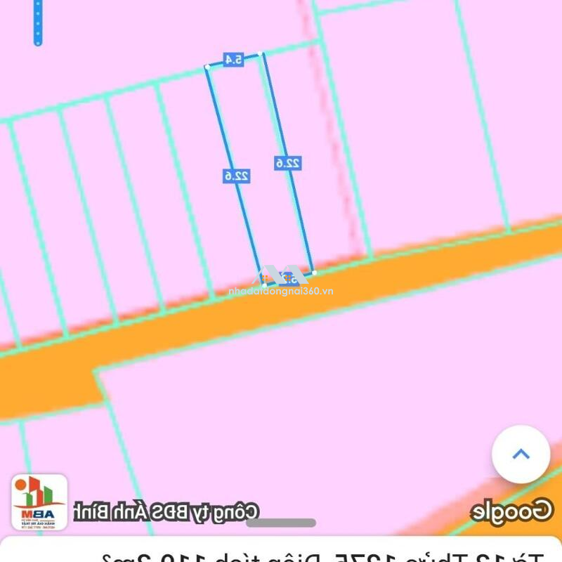 Bán 119m Thổ cư, đường nhựa, xã Giang Điền, huyện Trảng Bom